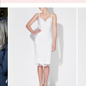 Love Honor blushing lace dress ivory